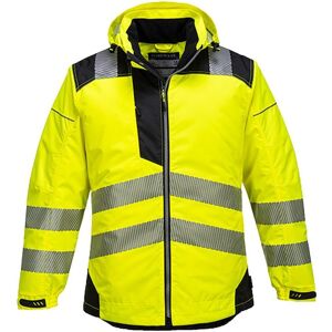 Portwest, Arbeitsjacke, Warnschutz-Regenjacke mit Kapuze gelb XL (XL) Portwest, Arbeitsjacke, Warnschutz-Regenjacke mit Kapuze gelb XL (XL)