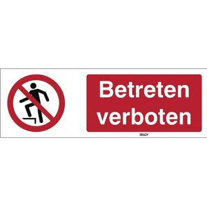 Brady, Sicherheitskennzeichnung, ISO 7010 PIC P019 B-7525 ISO 7010 Zeichen - Betreten verboten Aluminium Rot & Schwarz au Brady, Sicherheitskennzeichnung, ISO 7010 PIC P019 B-7525 ISO 7010 Zeichen - Betreten verboten Aluminium Rot & Schwarz au