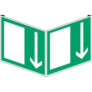 Brady, Sicherheitskennzeichnung, V 376-315X315-B0455, Fahnen- und Winkelschilder - Notausgang Brady, Sicherheitskennzeichnung, V 376-315X315-B0455, Fahnen- und Winkelschilder - Notausgang