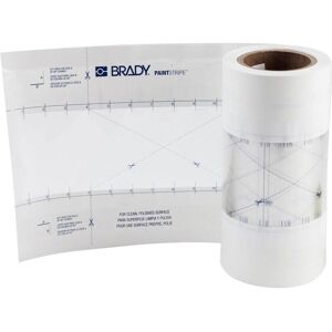 Brady, Sicherheitskennzeichnung, PaintStripe Schablone – Durchgehende Linie, Polyester, Transparent/Weiss, 101.60 mm x 152.40 Brady, Sicherheitskennzeichnung, PaintStripe Schablone – Durchgehende Linie, Polyester, Transparent/Weiss, 101.60 mm x 152.40