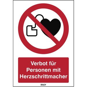 Brady, Sicherheitskennzeichnung, ISO 7010 PIC P007 B-7525 ISO 7010 Zeichen - Verbot für Personen mit Herzschrittmacher Alu Brady, Sicherheitskennzeichnung, ISO 7010 PIC P007 B-7525 ISO 7010 Zeichen - Verbot für Personen mit Herzschrittmacher Alu