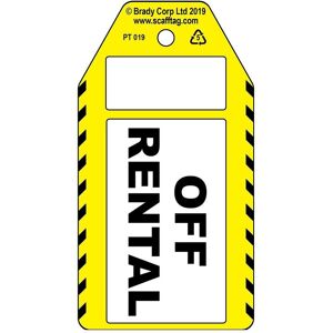 Brady, Sicherheitskennzeichnung, PROC-GB-PT 019-50, Leihzeitraum beendet - Anhänger, Polypropylene, Schwarz auf Gelb & Weiss Brady, Sicherheitskennzeichnung, PROC-GB-PT 019-50, Leihzeitraum beendet - Anhänger, Polypropylene, Schwarz auf Gelb & Weiss