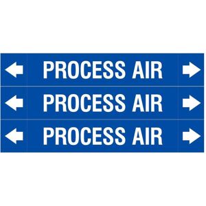 Brady, Sicherheitskennzeichnung, ASME - Rohrmarkierer - Process Air Brady, Sicherheitskennzeichnung, ASME - Rohrmarkierer - Process Air