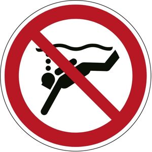 Brady, Sicherheitskennzeichnung, ISO-Sicherheitsschild - Unterwassertauchen verboten Brady, Sicherheitskennzeichnung, ISO-Sicherheitsschild - Unterwassertauchen verboten