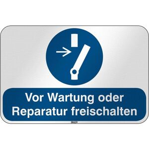Brady, Sicherheitskennzeichnung, M/M021/DE304/RFL-590X390-1, ISO Sicherheitsschild - Vor Wartung oder Reparatur freischalten Brady, Sicherheitskennzeichnung, M/M021/DE304/RFL-590X390-1, ISO Sicherheitsschild - Vor Wartung oder Reparatur freischalten
