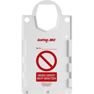Brady, Sicherheitskennzeichnung, Scafftag, SCAF-GE-STH-MK2, ABS-Kunststoff, Rot auf Weiss, 285 x 151 mm, 10 x Scafftag MK 2 Halter + Brady, Sicherheitskennzeichnung, Scafftag, SCAF-GE-STH-MK2, ABS-Kunststoff, Rot auf Weiss, 285 x 151 mm, 10 x Scafftag MK 2 Halter +