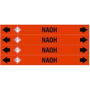 Brady, Sicherheitskennzeichnung, ASME - Rohrmarkierer - NAOH Brady, Sicherheitskennzeichnung, ASME - Rohrmarkierer - NAOH