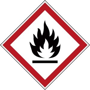 Brady, Sicherheitskennzeichnung, PIC 1802-100*100-B7541-RLL-C, GHS-Symbole - Leichtendzündlich, Polyester laminiert, Rot & Sc Brady, Sicherheitskennzeichnung, PIC 1802-100*100-B7541-RLL-C, GHS-Symbole - Leichtendzündlich, Polyester laminiert, Rot & Sc