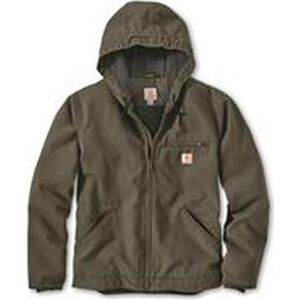Carhartt, Arbeitsjacke, Braune Jacke mit Sherpa-Futter aus gewaschener Ente (L) Carhartt, Arbeitsjacke, Braune Jacke mit Sherpa-Futter aus gewaschener Ente (L)
