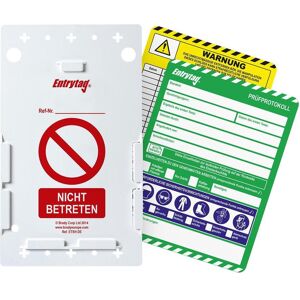Brady, Sicherheitskennzeichnung, ENT-DE-ETI-V2-A, Entrytag-Set (V 2), 10 Entrytag-Halter + 10 Einsteckschilder (Weiss auf Grün Brady, Sicherheitskennzeichnung, ENT-DE-ETI-V2-A, Entrytag-Set (V 2), 10 Entrytag-Halter + 10 Einsteckschilder (Weiss auf Grün