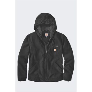Carhartt, Arbeitsjacke, Schwarze Jacke mit Sherpa-Futter aus gewaschener Ente (XXL) Carhartt, Arbeitsjacke, Schwarze Jacke mit Sherpa-Futter aus gewaschener Ente (XXL)