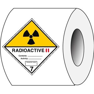 Brady, Sicherheitskennzeichnung, ADR 7B B-7541 Transportschild Klasse 7 : Radioaktive Stoffe Laminierter Polyester Schwar Brady, Sicherheitskennzeichnung, ADR 7B B-7541 Transportschild Klasse 7 : Radioaktive Stoffe Laminierter Polyester Schwar