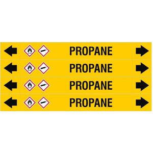 Brady, Sicherheitskennzeichnung, ASME - Rohrmarkierer - Propane Brady, Sicherheitskennzeichnung, ASME - Rohrmarkierer - Propane