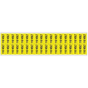 Brady, Sicherheitskennzeichnung, Kennzeichnungen für Leitungen und Stromspannung, 110 Volt Brady, Sicherheitskennzeichnung, Kennzeichnungen für Leitungen und Stromspannung, 110 Volt