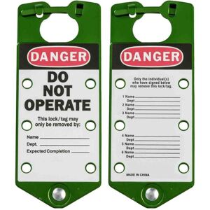 Brady, Sicherheitskennzeichnung, etikettierter Anhänger, Grün, 76mm x 180mm, "Danger Do Not Operate.... etc", für nachträglic Brady, Sicherheitskennzeichnung, etikettierter Anhänger, Grün, 76mm x 180mm, "Danger Do Not Operate.... etc", für nachträglic