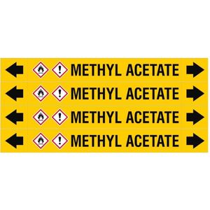 Brady, Sicherheitskennzeichnung, ASME - Rohrmarkierer - Methyl Acetate Brady, Sicherheitskennzeichnung, ASME - Rohrmarkierer - Methyl Acetate