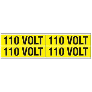 Brady, Sicherheitskennzeichnung, Kennzeichnungen für Leitungen und Stromspannung, 110 Volt Brady, Sicherheitskennzeichnung, Kennzeichnungen für Leitungen und Stromspannung, 110 Volt