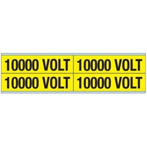 Brady, Sicherheitskennzeichnung, Kennzeichnungen für Leitungen und Stromspannung, 10.000 Volt Brady, Sicherheitskennzeichnung, Kennzeichnungen für Leitungen und Stromspannung, 10.000 Volt