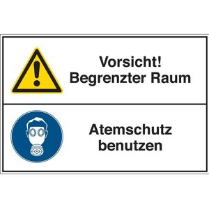 Brady, Sicherheitskennzeichnung, STD-818-297x148-B7541, Begrenzte Räume - Vorsicht! Begrenzter Raum / Atemschutz benutzen Brady, Sicherheitskennzeichnung, STD-818-297x148-B7541, Begrenzte Räume - Vorsicht! Begrenzter Raum / Atemschutz benutzen