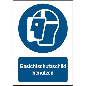 Brady, Sicherheitskennzeichnung, B-862, Toughwash-Gebotsschild, M013 - Gesichtschutzschild benutzen, Polyester, Weiss auf Blau Brady, Sicherheitskennzeichnung, B-862, Toughwash-Gebotsschild, M013 - Gesichtschutzschild benutzen, Polyester, Weiss auf Blau