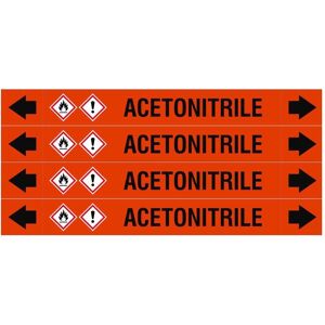 Brady, Sicherheitskennzeichnung, ASME - Rohrmarkierer - Acetonitrile Brady, Sicherheitskennzeichnung, ASME - Rohrmarkierer - Acetonitrile