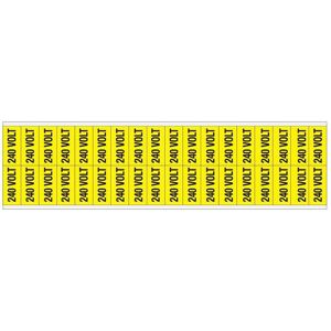 Brady, Sicherheitskennzeichnung, Kennzeichnungen für Leitungen und Stromspannung, 240 Volt Brady, Sicherheitskennzeichnung, Kennzeichnungen für Leitungen und Stromspannung, 240 Volt