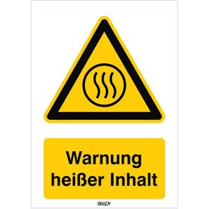 Brady, Sicherheitskennzeichnung, W/W079/DE438-ALU-297X420/1, ISO-Sicherheitsschild - Warnung heisser Inhalt Brady, Sicherheitskennzeichnung, W/W079/DE438-ALU-297X420/1, ISO-Sicherheitsschild - Warnung heisser Inhalt