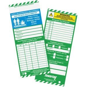 Brady, Sicherheitskennzeichnung, Scafftag, SCAF-DE-STSI-368-STD-50, Towertag-Einsteckschilder, Polypropylen, Weiss auf Grün, 208 x 8 Brady, Sicherheitskennzeichnung, Scafftag, SCAF-DE-STSI-368-STD-50, Towertag-Einsteckschilder, Polypropylen, Weiss auf Grün, 208 x 8