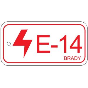 Brady, Sicherheitskennzeichnung, B-7527, Polypropylen Schild, Energy Source Tag - Electrical/Elektrik, 75 x 38mm, Rot auf Wei Brady, Sicherheitskennzeichnung, B-7527, Polypropylen Schild, Energy Source Tag - Electrical/Elektrik, 75 x 38mm, Rot auf Wei