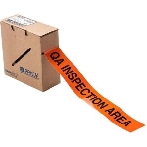 Brady, Sicherheitskennzeichnung, TS-50.80-514-EN-QA INSP-OR-RL, ToughStripe, Bodenmarkierbänder, Polyester, Schwarz auf Orang Brady, Sicherheitskennzeichnung, TS-50.80-514-EN-QA INSP-OR-RL, ToughStripe, Bodenmarkierbänder, Polyester, Schwarz auf Orang