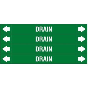 Brady, Sicherheitskennzeichnung, ASME - Rohrmarkierer - Drain Brady, Sicherheitskennzeichnung, ASME - Rohrmarkierer - Drain