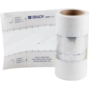 Brady, Sicherheitskennzeichnung, PaintStripe Schablone – Durchgehende Linie, Polyester, Transparent/Weiss, 101.60 mm x 30.50 m Brady, Sicherheitskennzeichnung, PaintStripe Schablone – Durchgehende Linie, Polyester, Transparent/Weiss, 101.60 mm x 30.50 m