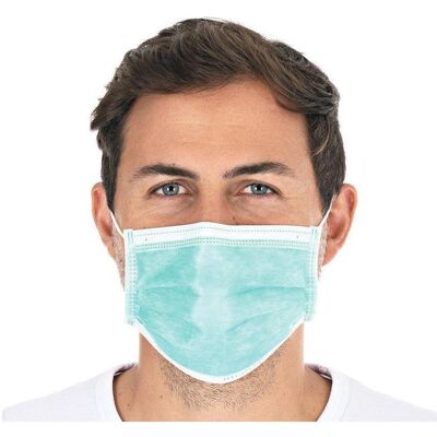 Hygostar, Hygienemaske, Mundschutz aus PP-Vlies 3-lagig mit Gummibändern grün 50 Stk (Typ II, 50x) Hygostar, Hygienemaske, Mundschutz aus PP-Vlies 3-lagig mit Gummibändern grün 50 Stk (Typ II, 50x)