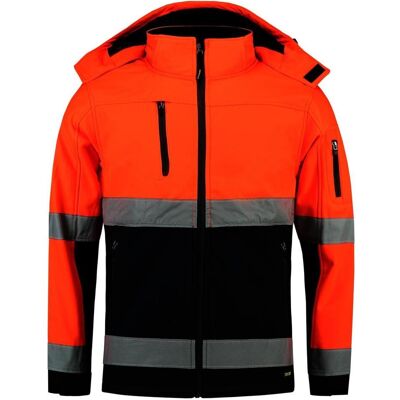 Tricorp, Arbeitsjacke, Soft Shell Jack EN471 bi-color - Workwear - 403007 - fluor oranje / navy - Maat XL (XL) Tricorp, Arbeitsjacke, Soft Shell Jack EN471 bi-color - Workwear - 403007 - fluor oranje / navy - Maat XL (XL)