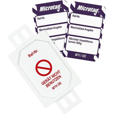 Brady, Sicherheitskennzeichnung, MIC-DE-PK-MTI-I-PL, Microtag Set, 20 x Microtag Halter, 20 x Microtag Einsteckschild (Weiss Brady, Sicherheitskennzeichnung, MIC-DE-PK-MTI-I-PL, Microtag Set, 20 x Microtag Halter, 20 x Microtag Einsteckschild (Weiss