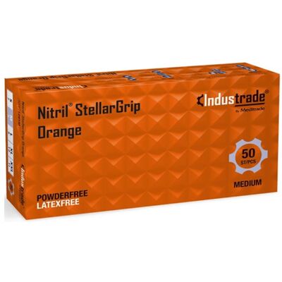 Meditrade, Schutzhandschuhe, Industrade unisex Einmalhandschuhe Nitril StellarGrip Orange orange Grösse M 50 St. (M) Meditrade, Schutzhandschuhe, Industrade unisex Einmalhandschuhe Nitril StellarGrip Orange orange Grösse M 50 St. (M)