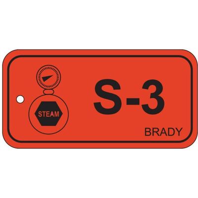 Brady, Sicherheitskennzeichnung, B-7527, Polypropylen Schild, Energy Source Tag - Steam/Dampf, 75 x 38mm, Schwarz auf Orange Brady, Sicherheitskennzeichnung, B-7527, Polypropylen Schild, Energy Source Tag - Steam/Dampf, 75 x 38mm, Schwarz auf Orange