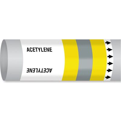 Brady, Sicherheitskennzeichnung, B-7541, ISO 14726 IMO Rohrmarkierer - Azetylen, Polyester, Gelb/Grau/Gelb, glänzend, 600.00 Brady, Sicherheitskennzeichnung, B-7541, ISO 14726 IMO Rohrmarkierer - Azetylen, Polyester, Gelb/Grau/Gelb, glänzend, 600.00