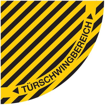 Brady, Sicherheitskennzeichnung, B-7667, Bodensicherheitsschild - TÜRSCHWINGBEREICH, Laminierter Anti-Rutsch-Polyester, Schwa Brady, Sicherheitskennzeichnung, B-7667, Bodensicherheitsschild - TÜRSCHWINGBEREICH, Laminierter Anti-Rutsch-Polyester, Schwa