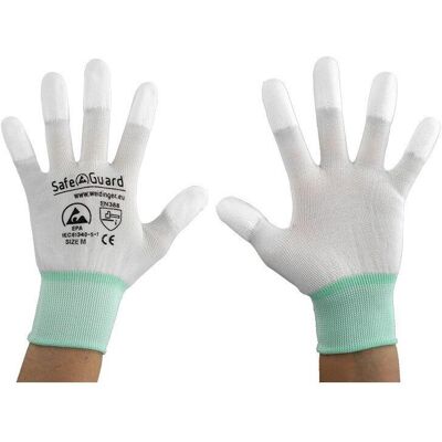 Top Swede, Schutzhandschuhe, ESD-Handschuh, beschichtete Fingerkuppen (weiss) Grösse M: türkis (M) Top Swede, Schutzhandschuhe, ESD-Handschuh, beschichtete Fingerkuppen (weiss) Grösse M: türkis (M)