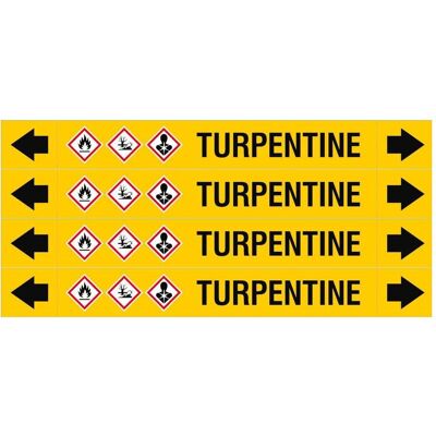 Brady, Sicherheitskennzeichnung, ASME - Rohrmarkierer - Turpentine Brady, Sicherheitskennzeichnung, ASME - Rohrmarkierer - Turpentine