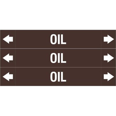 Brady, Sicherheitskennzeichnung, ASME - Rohrmarkierer - Oil Brady, Sicherheitskennzeichnung, ASME - Rohrmarkierer - Oil