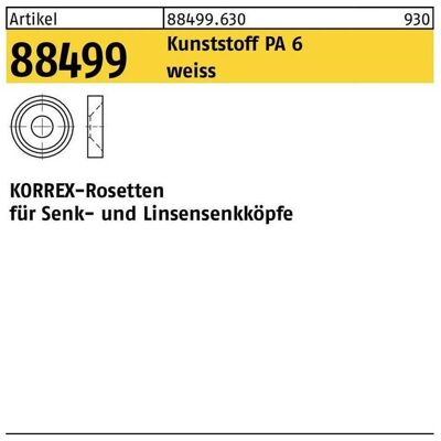 Nobrand 88499 Korrex-Weiß Kunststoff Schrauben - 806 M6x4.6 100 St Nobrand 88499 Korrex-Weiß Kunststoff Schrauben - 806 M6x4.6 100 St