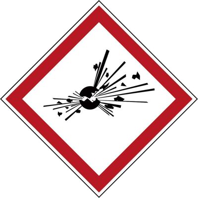 Brady, Sicherheitskennzeichnung, PIC 1801-100*100-B7541-RLL-C, Polyester laminiert, GHS Piktogramme - Explosionsgefährlich, R Brady, Sicherheitskennzeichnung, PIC 1801-100*100-B7541-RLL-C, Polyester laminiert, GHS Piktogramme - Explosionsgefährlich, R