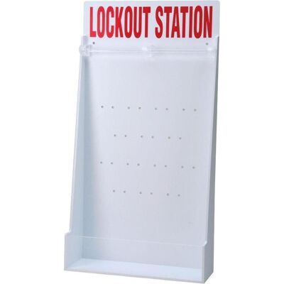 Brady, Zubehör Arbeitsschutz, Kleine Lockout-Station, Polysterol, Weiss, 591 x 311 x 97 mm, Beschriftung: LOCKOUT STATION ( Brady, Zubehör Arbeitsschutz, Kleine Lockout-Station, Polysterol, Weiss, 591 x 311 x 97 mm, Beschriftung: LOCKOUT STATION (