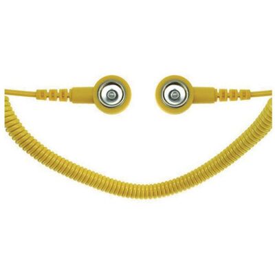 Safeguard, Zubehör Arbeitsschutz, ESD-Spiralkabel, 1 MOhm, hellblau, 2,4 m, 3 mm Druckknopf, Bananenstecker, Krokodilklemme (Statikschutz) Safeguard, Zubehör Arbeitsschutz, ESD-Spiralkabel, 1 MOhm, hellblau, 2,4 m, 3 mm Druckknopf, Bananenstecker, Krokodilklemme (Statikschutz)