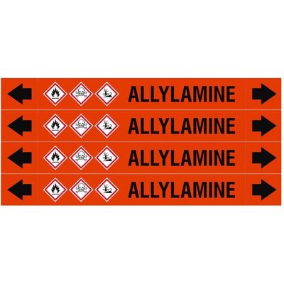 Brady, Sicherheitskennzeichnung, ASME - Rohrmarkierer - Allylamine Brady, Sicherheitskennzeichnung, ASME - Rohrmarkierer - Allylamine