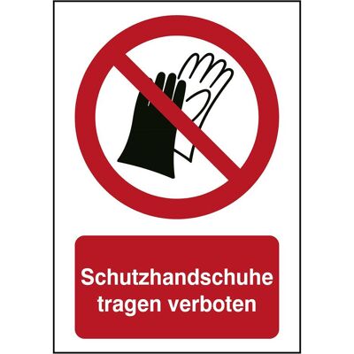 Brady, Sicherheitskennzeichnung, B-862, Toughwash-Verbotsschild, P028 - Benutzen von Handschuhen verboten, Polyester, Schwarz Brady, Sicherheitskennzeichnung, B-862, Toughwash-Verbotsschild, P028 - Benutzen von Handschuhen verboten, Polyester, Schwarz