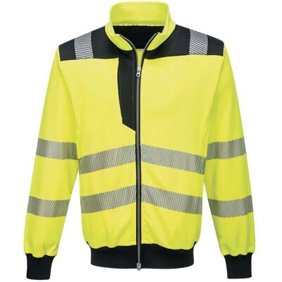 Portwest, Arbeitsjacke, Warnschutz Sweatjacke PW370 gelb/schwarz (L) Portwest, Arbeitsjacke, Warnschutz Sweatjacke PW370 gelb/schwarz (L)