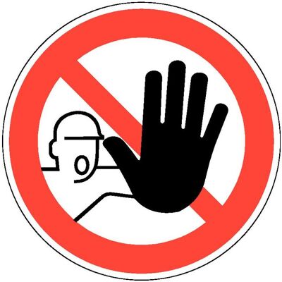 BRW, Sicherheitskennzeichnung, Verbotsschild Zutritt für Unbefugte verboten - Ø 5 cm, 6er-Bogen BRW, Sicherheitskennzeichnung, Verbotsschild Zutritt für Unbefugte verboten - Ø 5 cm, 6er-Bogen